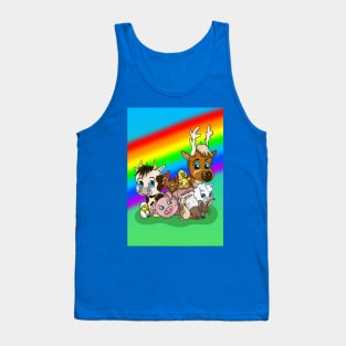 Farm Animals with a Rainbow of Hope Tank Top